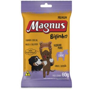 Bifinho Magnus -60gr para Cães Adultos Porte Mini e Pequeno Sabor Carne