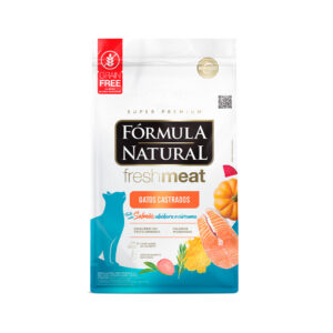 Ração Fórmula Natural Fresh Meat para Gatos Adultos Castrados Sabor Salmão 1kg