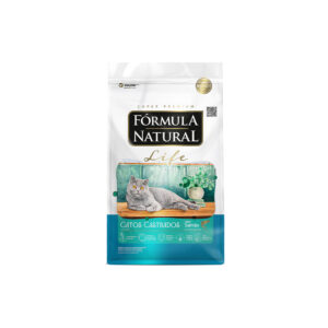 Ração Fórmula Natural Life para Gatos Adultos Castrados Sabor Salmão 15 KG