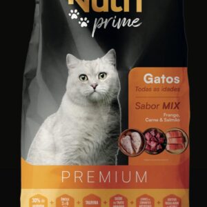 nutri prime premium mix gatos todas as idades 25 kg
